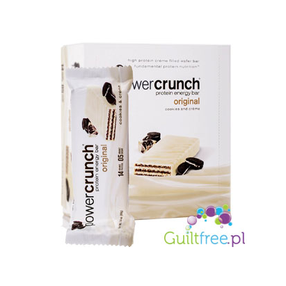 Power Crunch Protein Energy Bar Cookies & Creme contain sugar and sweeteners