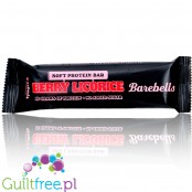 Barebells Berry Licorice - 16g białka & 197kcal, lukrecjowo-malinowy baton białkowy bez cukru w czekoladzie
