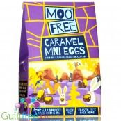 Moo Free Caramel Mini Eggs - chocolate Easter eggs made of (non)dairy vegan caramel chocolate