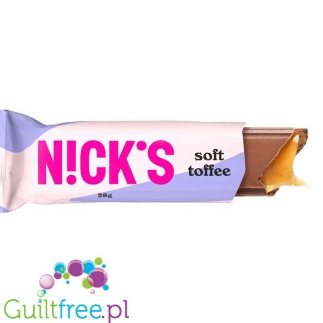 N!CK'S Nick's Soft Toffee 28g, No Added Sugar, Gluten Free
