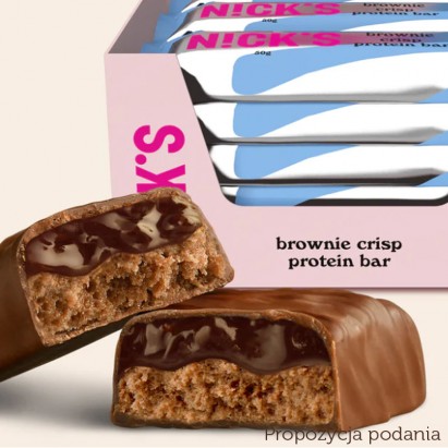 N!CK'S Nick's Brownie Crisp Protein Bar 50g, No Added Sugar, Gluten Free