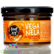 FeelFIT Veganela Salted Caramel - wegański krem kakaowo-orzechowy bez cukru, solony  karmel