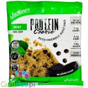 Justine's Cookies Protein Cookie Mint Choc Chip - ciastko wysokobiałkowe bez glutenu