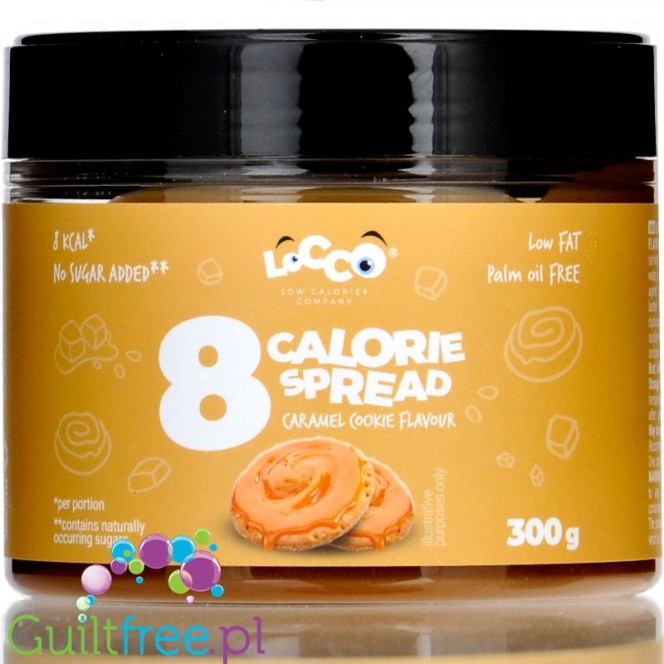 Locco 8kcal Caramel Cookie - low calorie & low fat thick sugar free spread