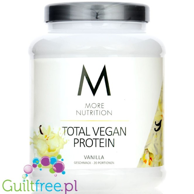 More Nutrition Total Vegan Protein Vanilia 0.6kg - vegan nutrient with vanilla flavor, 23g protein & 106kcal