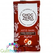 Choc Zero Keto Bark, Dark Chocolate Sea Salt with Hazelnuts