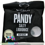 Pandy Candy Salty Liquorice - błonnikowe żelki bez cukru 45% mniej kalorii, Lukrecja