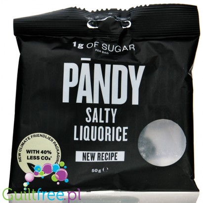 Pandy Candy Salty Liquorice - sugar free high fiber & low calorie soft jellies