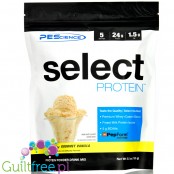 PEScience Select Protein Gourmet Vanilla 155g - odżywka białkowa 24g białka w 120kcal, kazeina & izolat, Wanilia