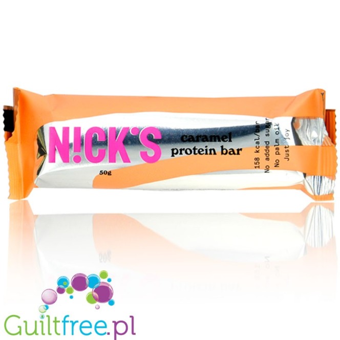 N!ck's Nicks Caramel Protein Bar 158 kcal - baton białkowy bez dodatku cukru ze stewią i erytrolem