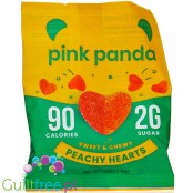 Pink Panda Sweet & Chewy Candy Peachy Hearts - niskokaloryczne żelki brzoskwiniowe 95% mniej cukru