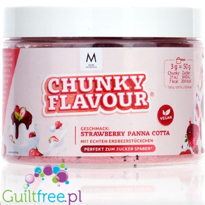 More Nutrition Chunky Flavor Strawberry Panna Cotta 250g, aromat w proszku do deserów i owsianek, smak Panna Cotta & Truskawki