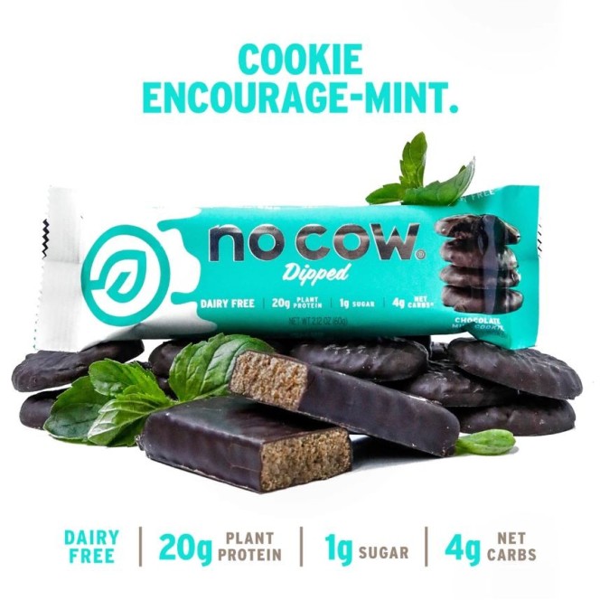 No Cow Bar Dipped, Chocolate Mint Cookie