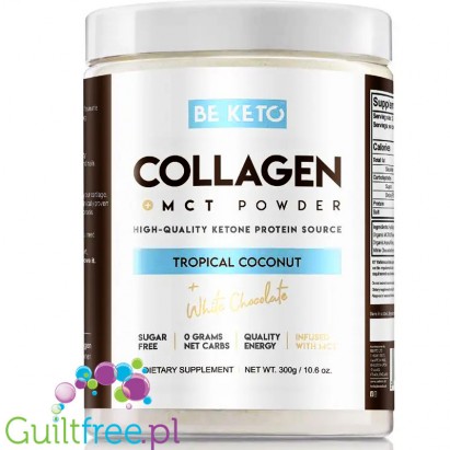 BeKeto™ Collagen + MCT, Tropical Coconut & White Chocolate flavour, 300g