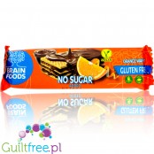 Brain Foods Orange Chocolate Wafer - vegan, sugar, gluten & palm oil free