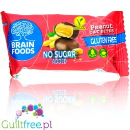 Brain Foods Peanut Oat Bites - bezglutenowe wegańskie kulki mocy bez dodatku cukru