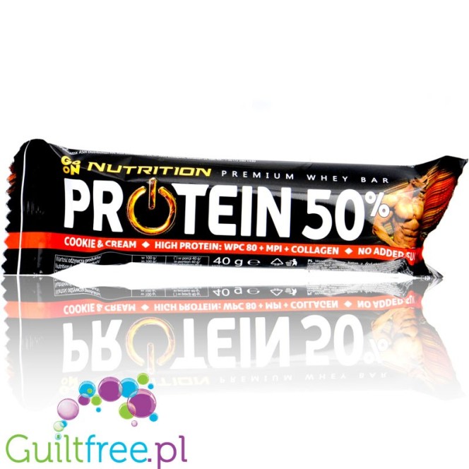 Sante GO ON! Premium Whey Bar Protein 50% Cookie&Cream - baton 161kcal & 20g białka