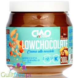 CiaoCarb LowChocolate Nocciole with cookie Spread
