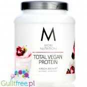 More Nutrition Total Vegan Protein Kirch-Joghurt 0,6kg - wegańska odżywka o smaku wiśniowego jogurtu, 23g białka & 105kcal