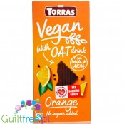 Torras Vegan Orange & Oat - czekolada wegańska bez dodatku cukru z pomarańczą i ekstraktem owsianym