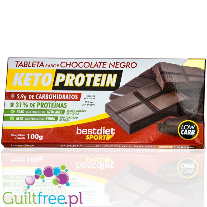 Bestdiet Sport KetoProtein Dark Chocolate - keto dark chocolate
