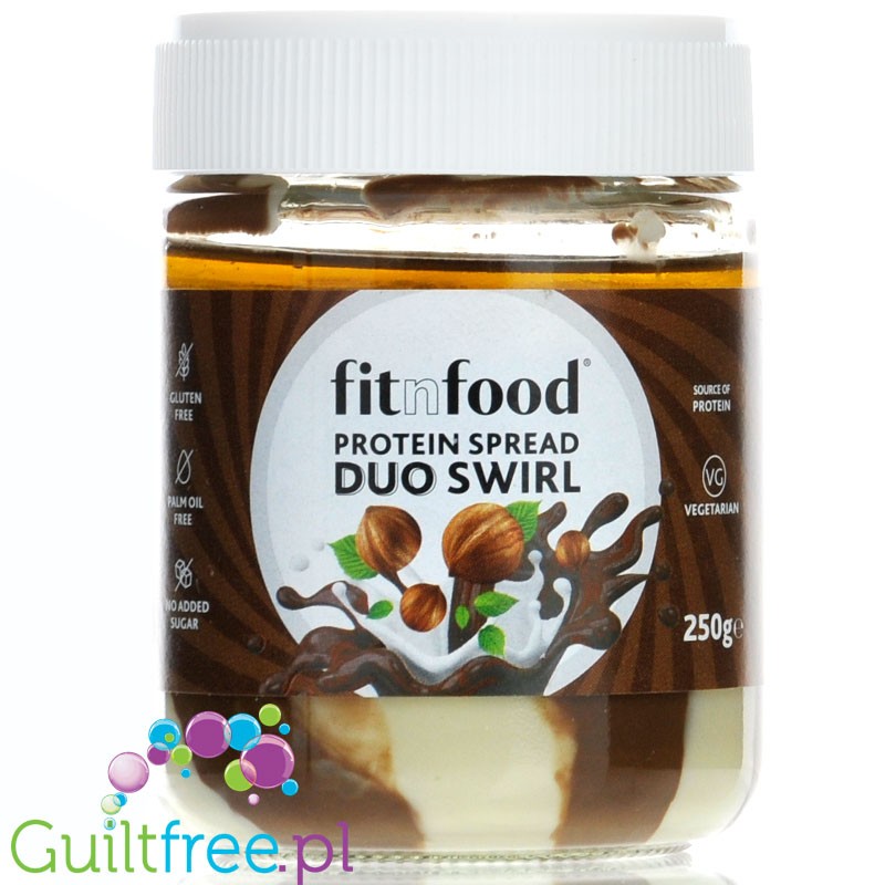 FitnFood Protein Spred Duo Swirl  no added sugar protein spread, gluten & palm oil free