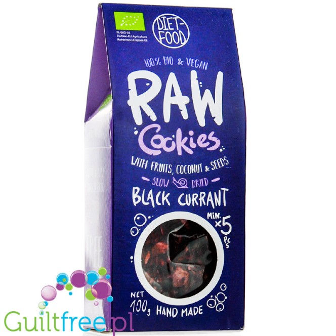 Diet Food Raw Coco, Blackcurrant - bio  cookies with low GI