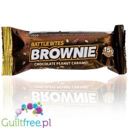 Battle Bites Brownie Chocolate Peanut Butter - baton proteinowy bez słodzików, Brownie, Karmel & Orzechy