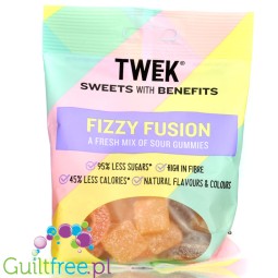 TWEEK Fizzy Fusion 80g - błonnikowe pianko-żelki owocowe bez dodatku  cukru 45% mniej kcal
