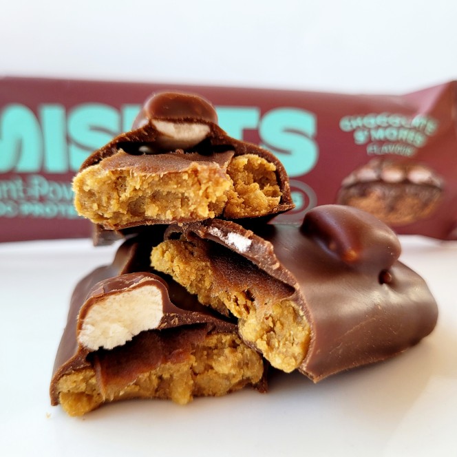 Misfits Plant Milk Chocolate & S'mores - wegański baton proteinowy ze stewią