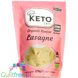 Keto Chef Organic Konjac Lasagne - bio makaron shirataki 9kcal, formuła bezzapachowa