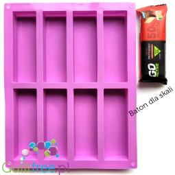 Silicone mold for homemade protein bars, 8 bars