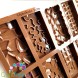 Silikonowa foremka do mini tabliczek czekolady, 12 różnych kształtów i faktur