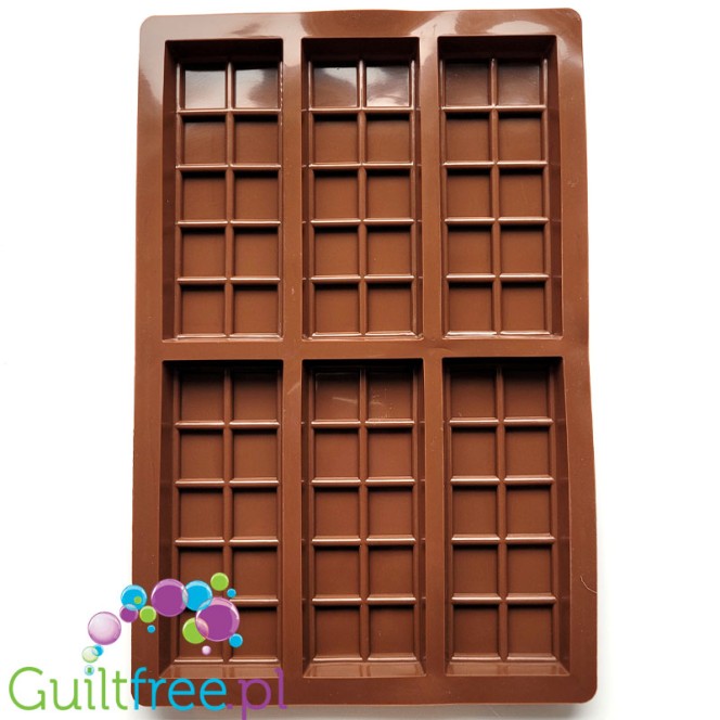 Silicone mold for 2-row chocolate bars, for 6 pcs