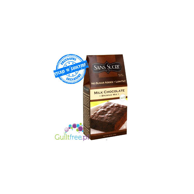 Sans Sucre No Sugar Added Milk Chocolate Brownie Mix with Stevia 