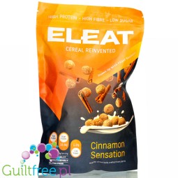 Eleat Cereal Reinvented Cinnamon Sensation 250g - wegańskie proteinowe płatki śniadaniowe 25g białka & 20g błonnika