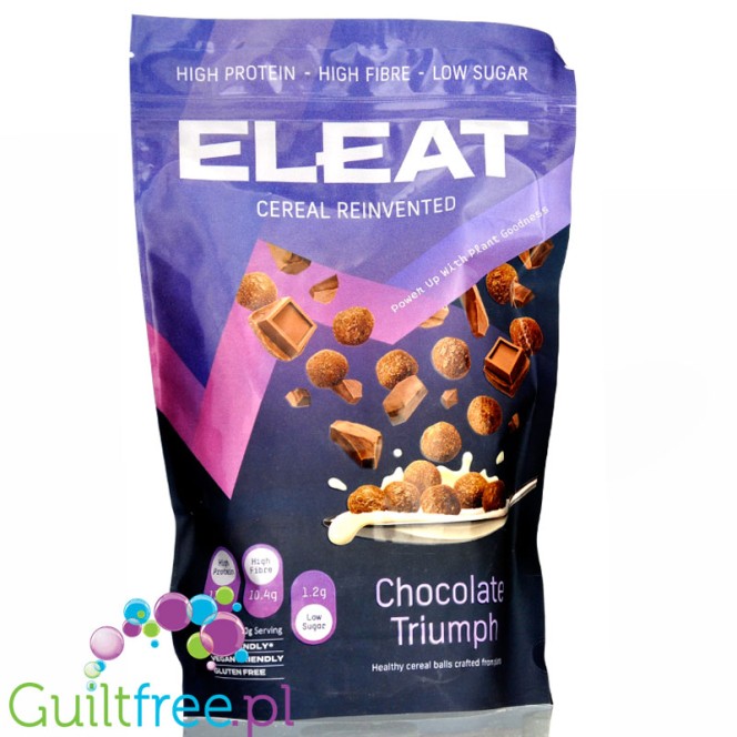 Eleat Cereal Reinvented Chocolate Triumph 250g - wegańskie proteinowe płatki śniadaniowe 25g białka & 20g błonnika