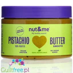 Nut & Me Pistachio Butter Smooth - masło pistacjowe, miazga 100% prażonych pistacji bez dodatku cukru i tłuszczu
