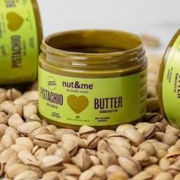 Nut & Me Pistachio Butter Smooth - masło pistacjowe, miazga 100% prażonych pistacji bez dodatku cukru i tłuszczu