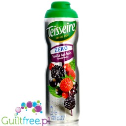 Teisseire 0% Forest Fruits - syrop do rozcieńczania bez cukru, smak Owoce Leśne