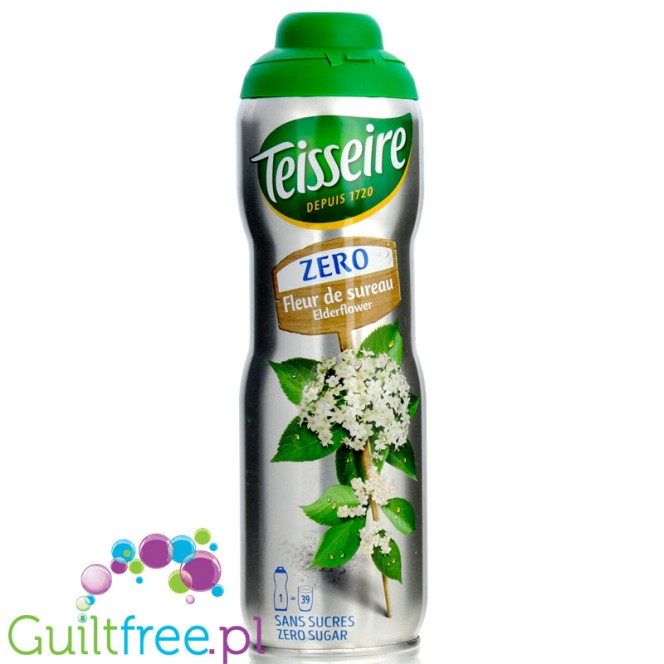 Teisseire 0% Elderflower - syrop bez dodatku cukru, Kwiat Bzu, na 4,8L napoju