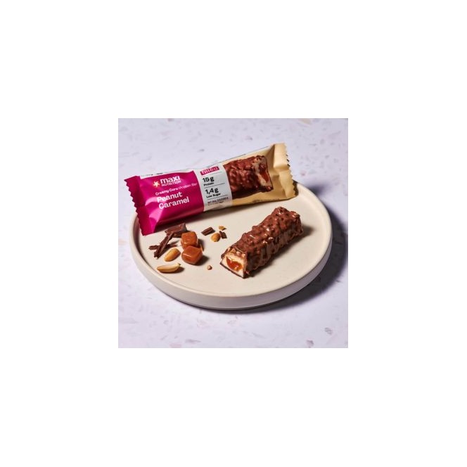 Maxi Nutrition Creamy Core Peanut Caramel - baton białkowy z miękkim nadzieniem 15g białka &185kcal