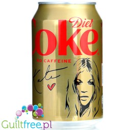 Diet Coke No Caffeine, Kate Moss - edycja limitowana Coca Cola Zero bez kofeiny, 1kcal w puszce 330ml