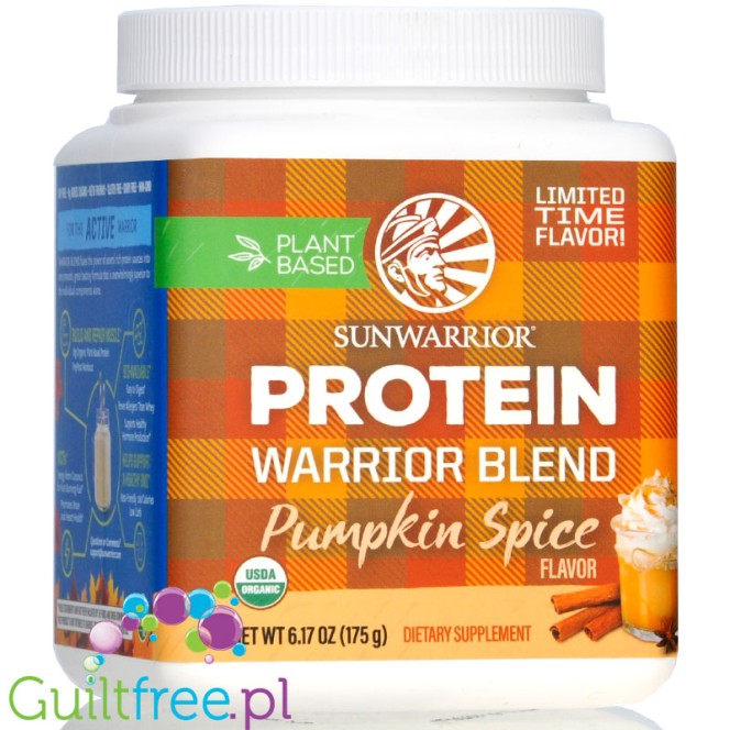Sunwarrior Protein Warrior Blend Pumpkin Spice- vegan protein powder with acai, goji & quinoa