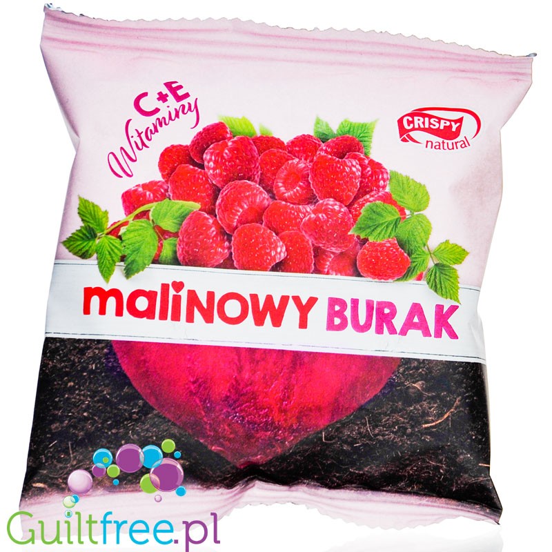 Crispy Natural Malinowy Burak - chrupiące buraczki z malinami, naturalna przekąska owocowa