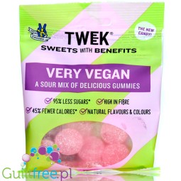 TWEEK Very Vegan Sour Gummies - wegańskie kwaśne żelki owocowe bez cukru 45% mniej kcal