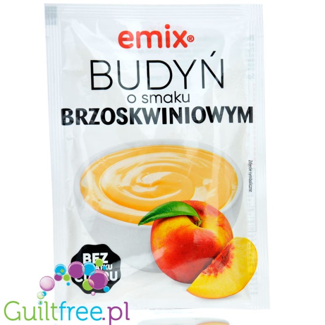 Emix Sweet Cream Peach - sugar free instant pudding mix powder