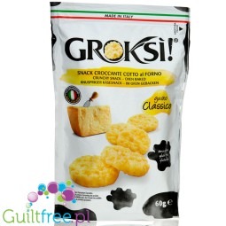 Groksì! Snack Croccante Classico - pieczone keto plasterki Grana Padano 0 węglowodanów