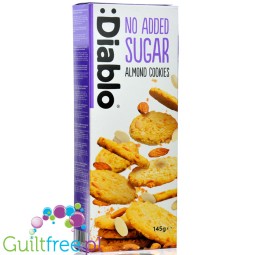 Diablo Almond Cookies - kruche ciastka bez cukru z migdałami i orzechami