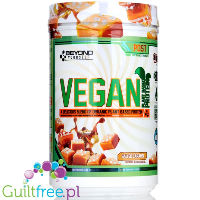 Beyond Yourself Vegan Protein Salted Caramel - wegańska odżywka białkowa z fermentowanych białek roślinnych z MCT i stewią